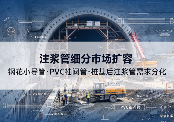 五原注浆管细分市场扩容，隧道钢花小导管、PVC 袖阀管、桩基后注浆管需求分化